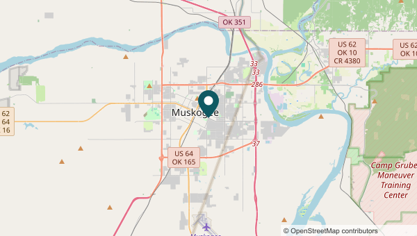 Map of the Muskogee service area